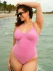 Lurex Underwire Plus Size One-Piece Swimsuit sold by BERLOOK