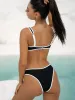 Contrast Trim Underwire Bikini Top sold by BERLOOK
