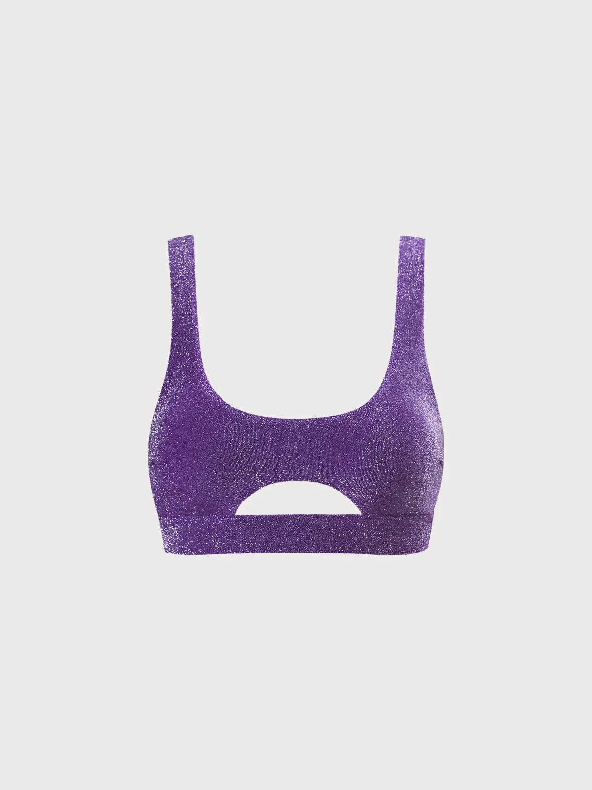 Purple Lurex Cut Out Bikini Top sold by BERLOOK product image thumbnail 5