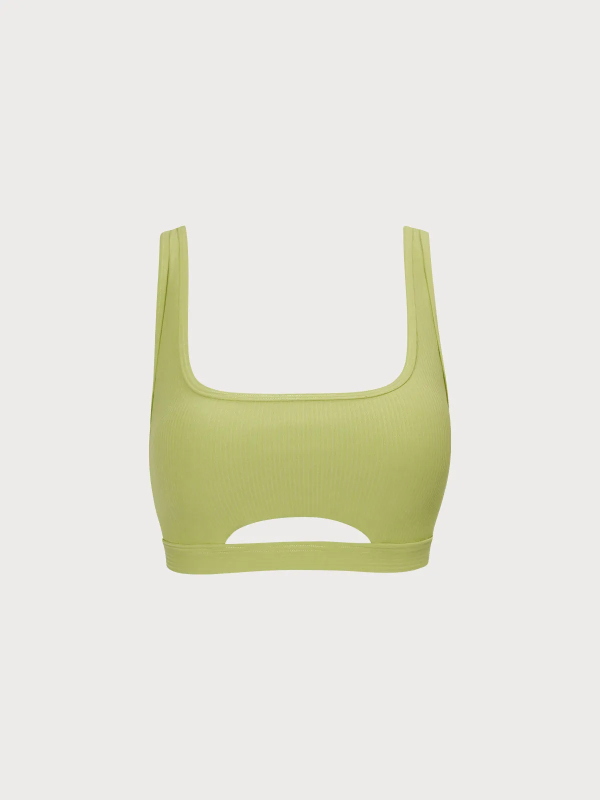 Light Green Cut Out Sports Bra sold by BERLOOK product image thumbnail 5