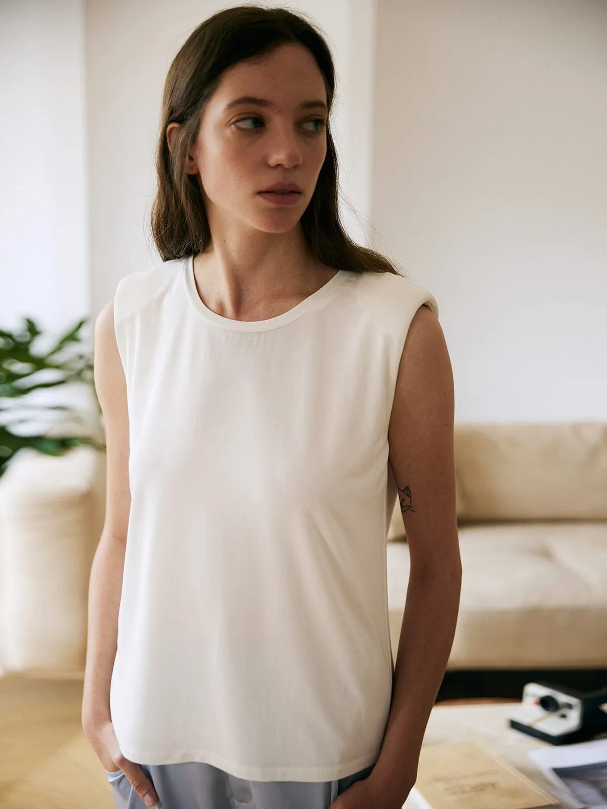 Solid Color TENCEL™ Modal Fibers Tank Top sold by BERLOOK product image thumbnail 5