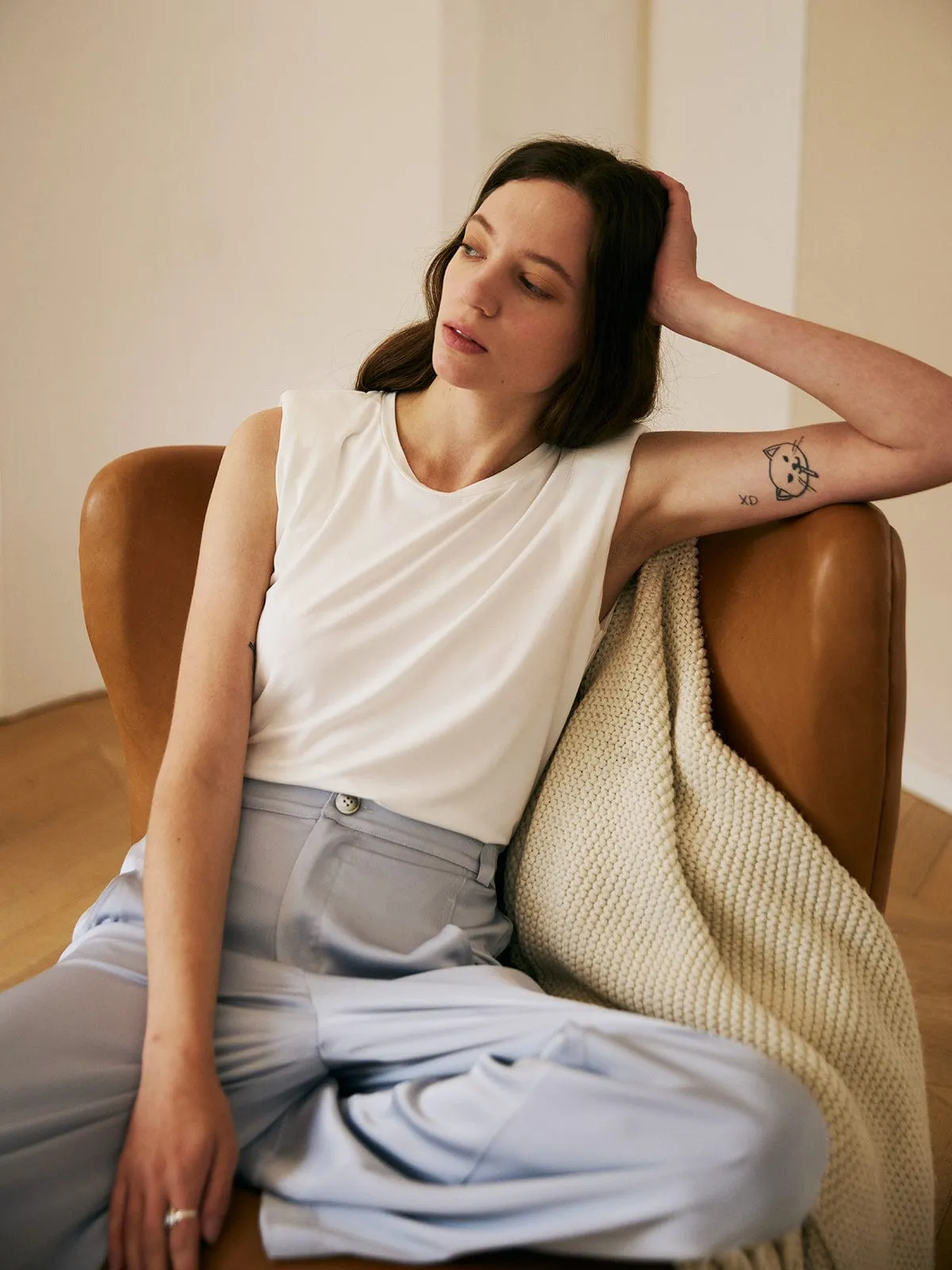 Solid Color TENCEL™ Modal Fibers Tank Top sold by BERLOOK product image thumbnail 2