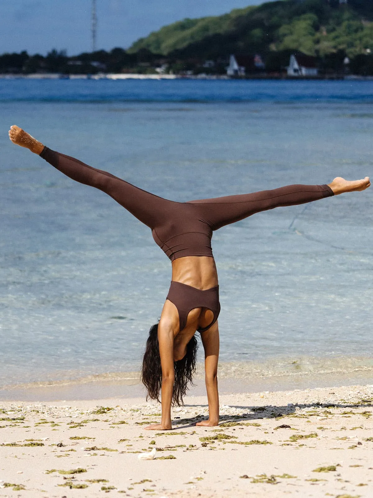 Coffee Backless Sports Bra sold by BERLOOK product image thumbnail 3