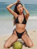 Black Beaded Side Tie Bikini Bottom sold by BERLOOK