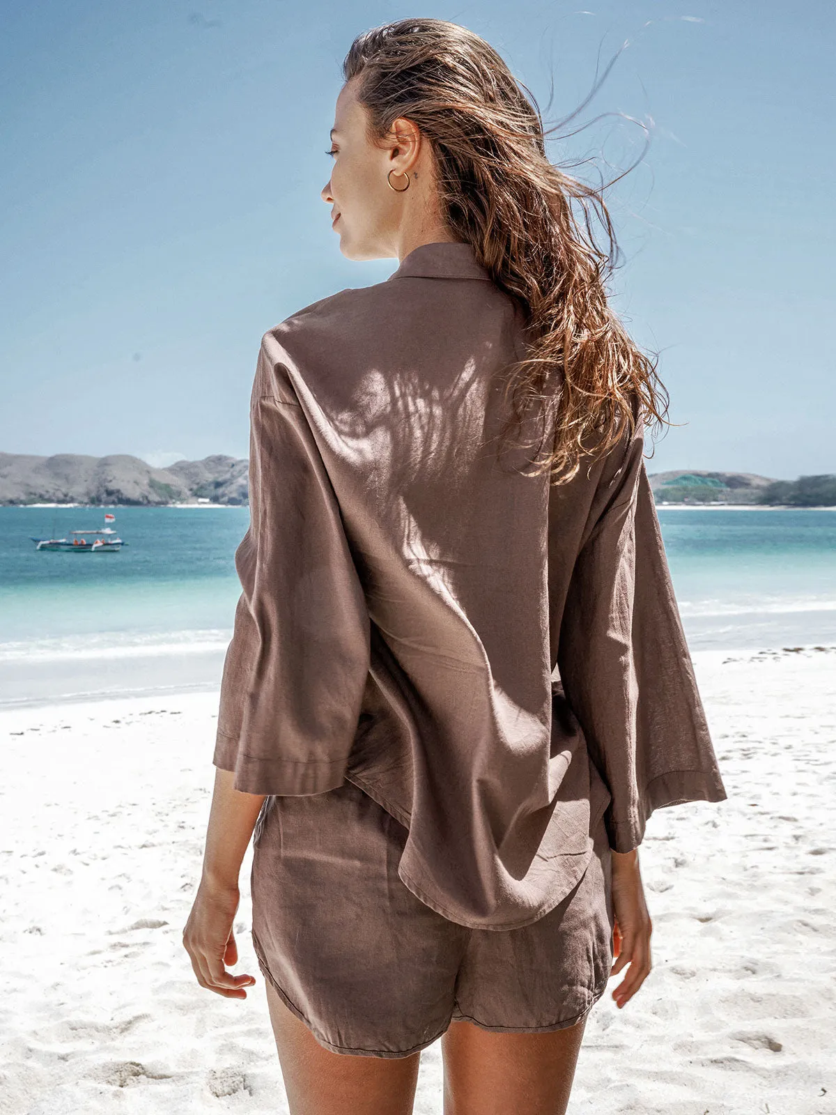 Coffee Pocket Shirt Cover Up sold by BERLOOK product image thumbnail 4