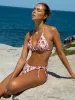 Rose Red Reversible Tie Floral Bikini Bottom sold by BERLOOK