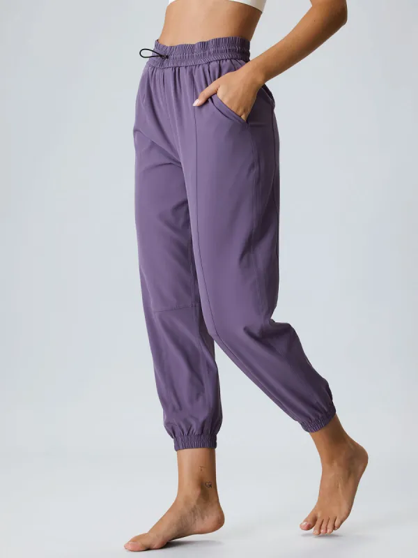 Purple Drawstring Pocket Pants sold by BERLOOK