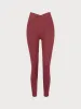 Dark Red High Waisted Leggings 25" sold by BERLOOK