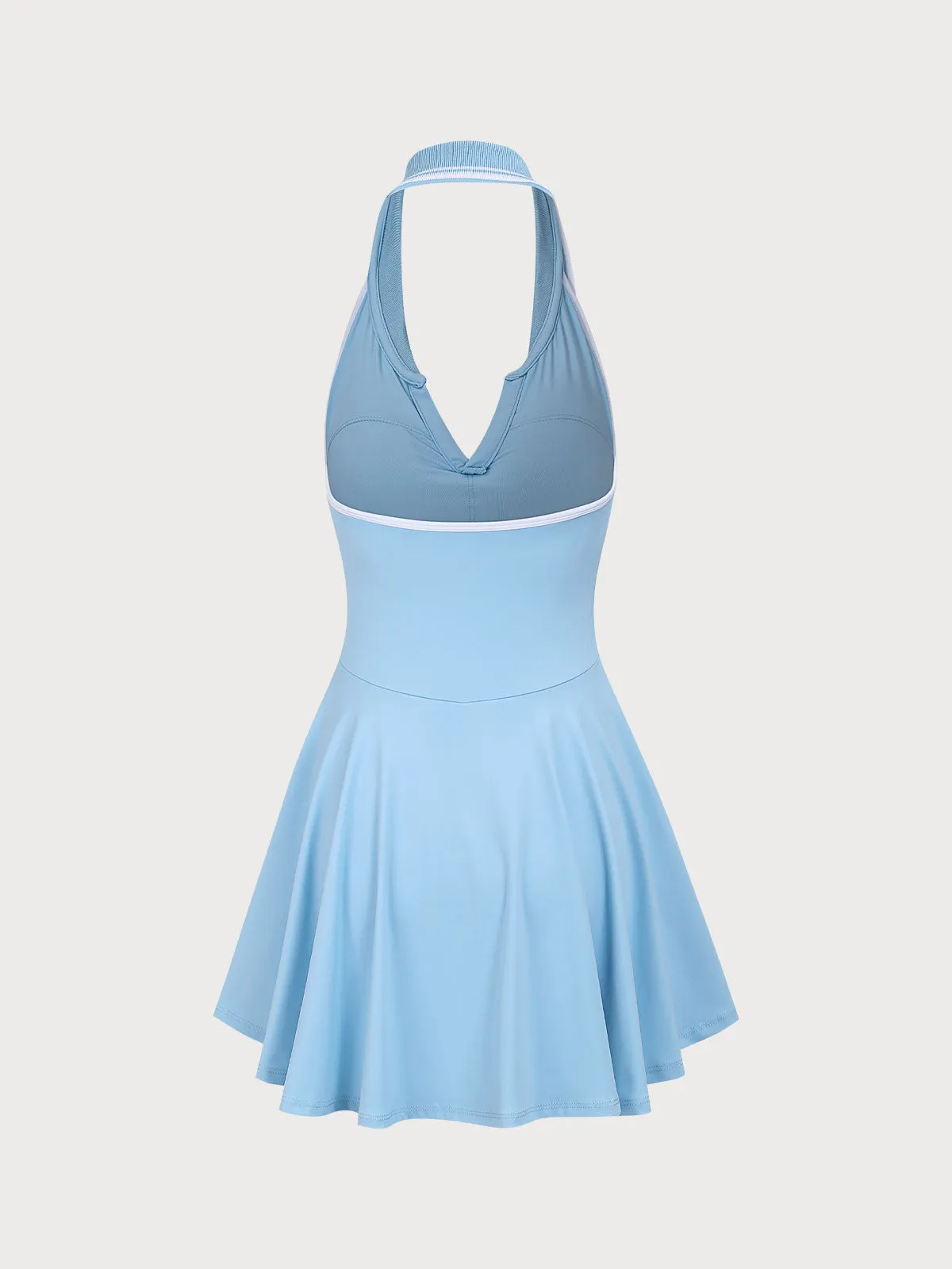Sky Blue Collar Backless Tennis Dress - Light Support sold by BERLOOK product image thumbnail 2