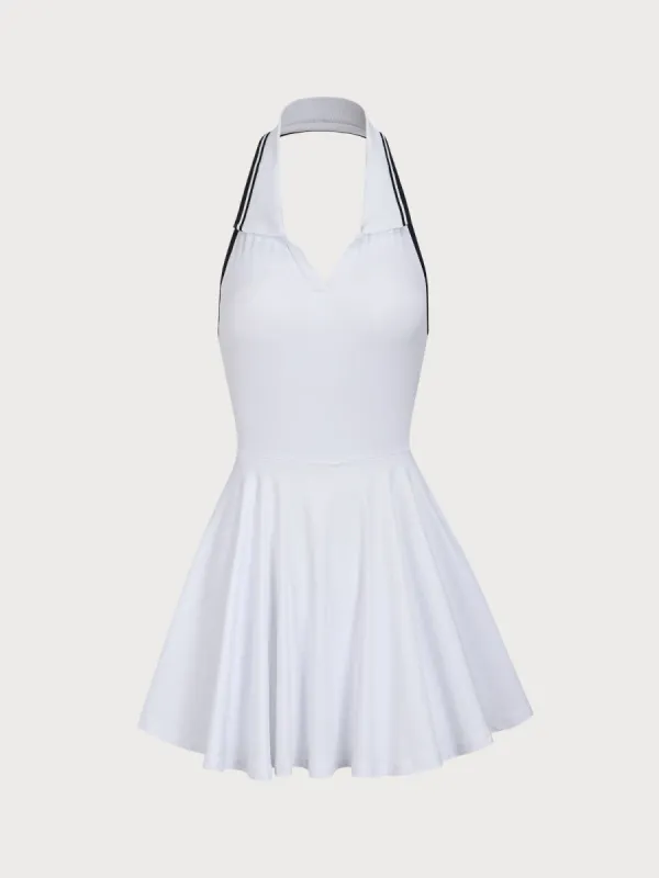 White Collar Backless Tennis Dress - Light Support sold by BERLOOK