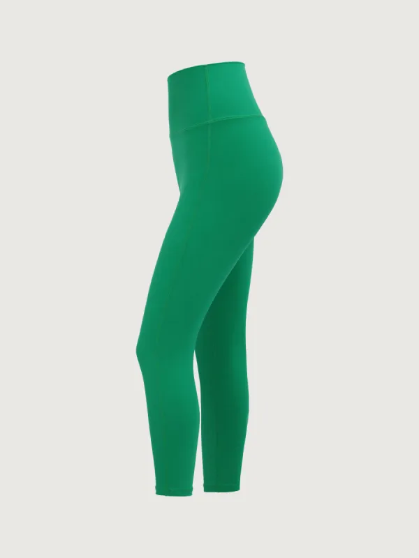Green High Waisted Lycra® Leggings 24” sold by BERLOOK