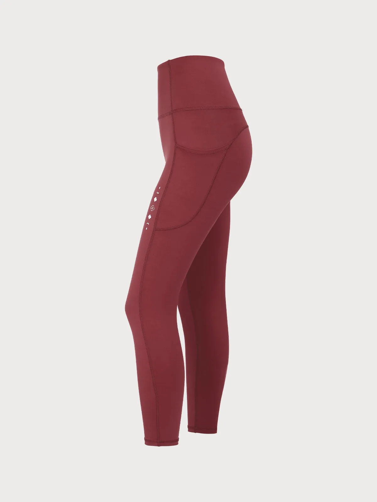 Dark Red Pocket Leggings 25" sold by BERLOOK