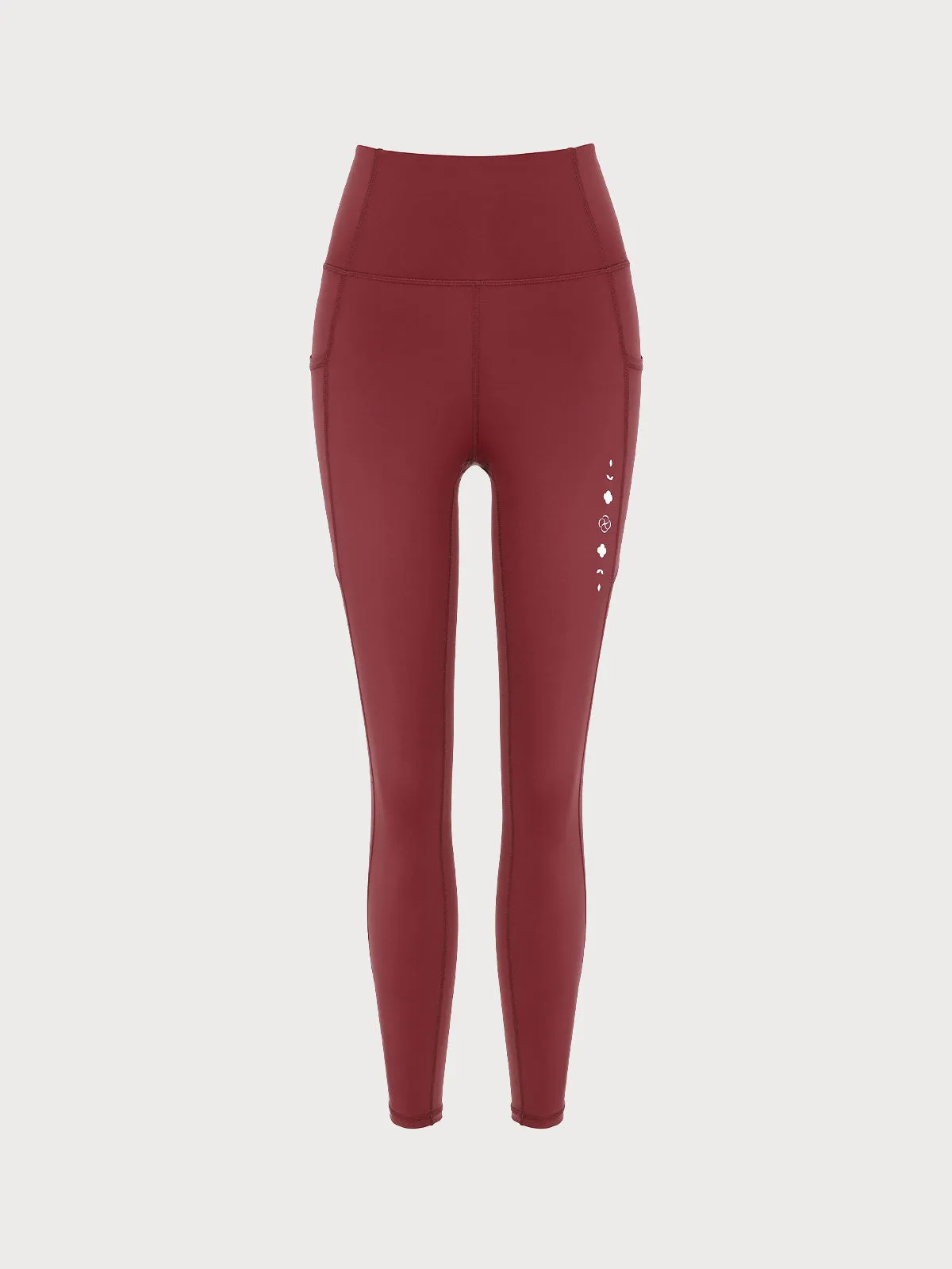 Dark Red Pocket Leggings 25" sold by BERLOOK product image thumbnail 3