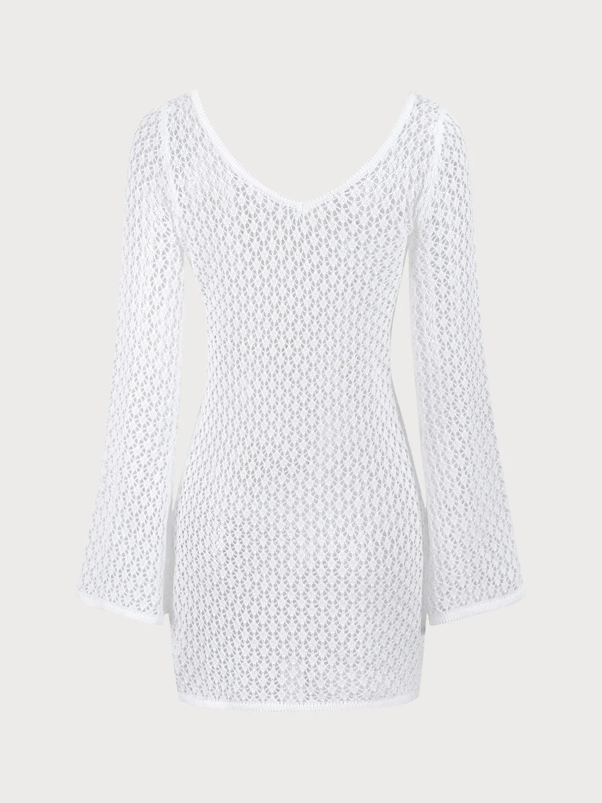 White Crochet Mesh Skirt Blouse sold by BERLOOK product image thumbnail 2