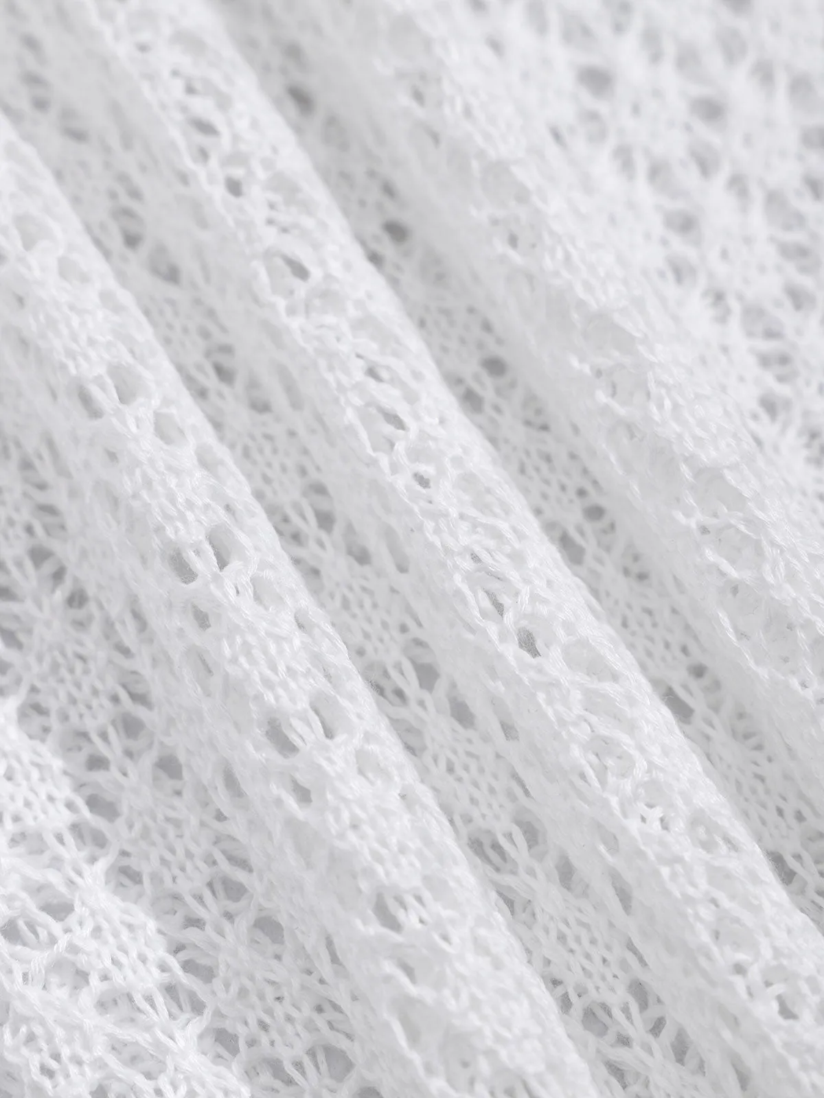 White Crochet Mesh Skirt Blouse sold by BERLOOK product image thumbnail 3