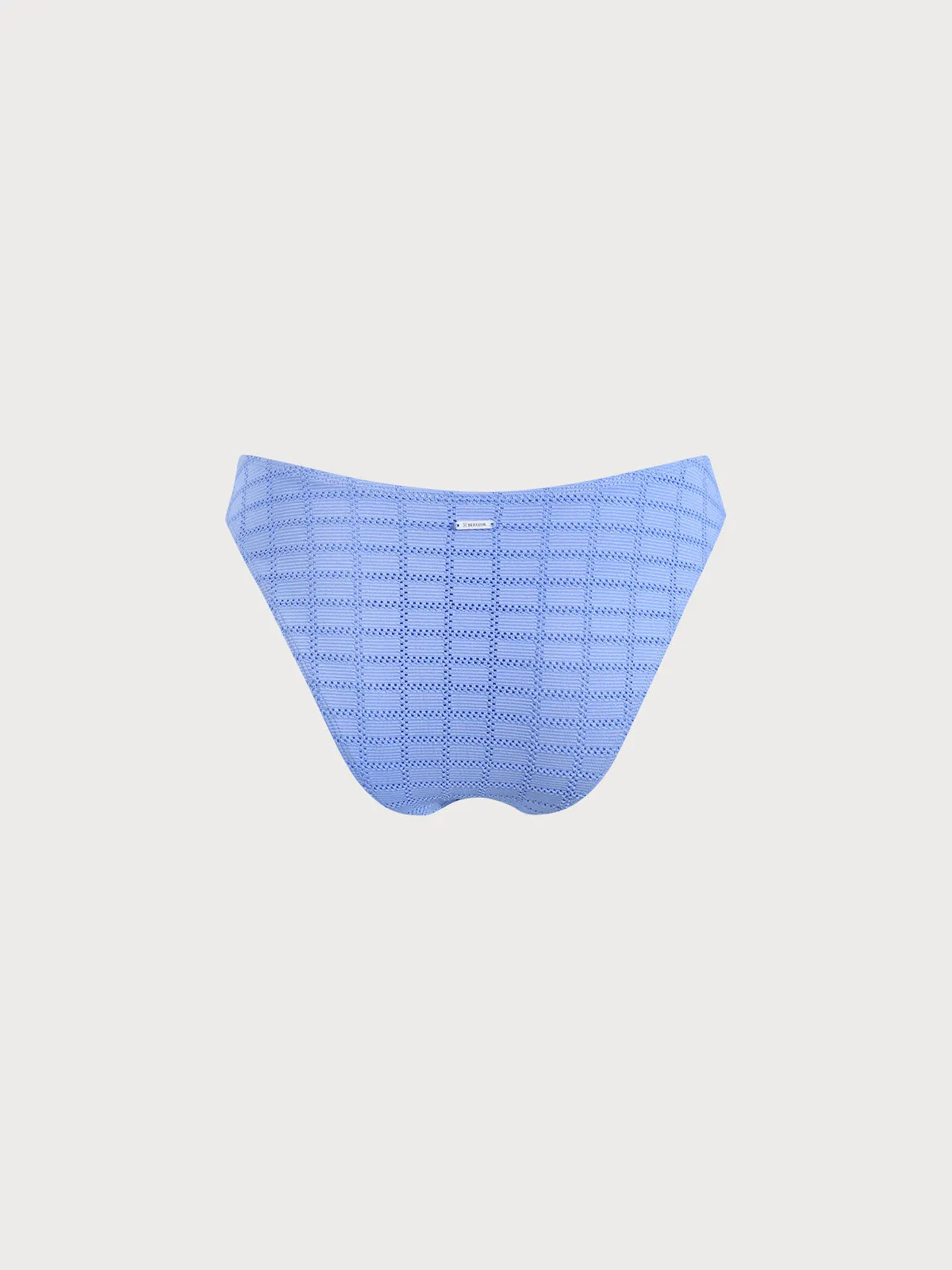 Light Blue Ruched Mesh Bikini Bottom sold by BERLOOK product image thumbnail 2
