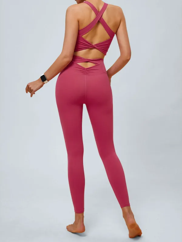 Rose Red Cut Out Leggings 24” sold by BERLOOK