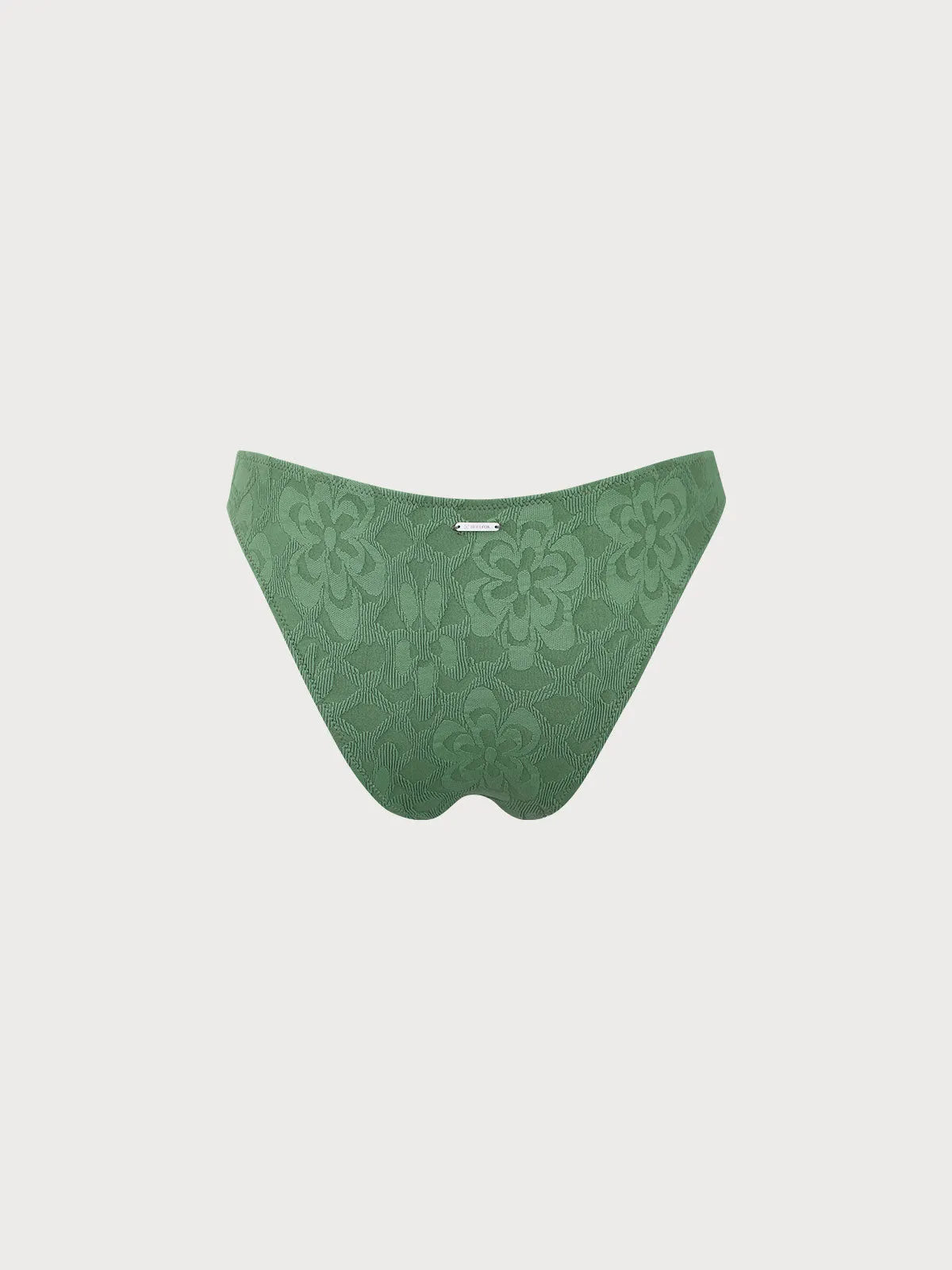 Dark Green Floral Bikini bottom sold by BERLOOK product image thumbnail 2