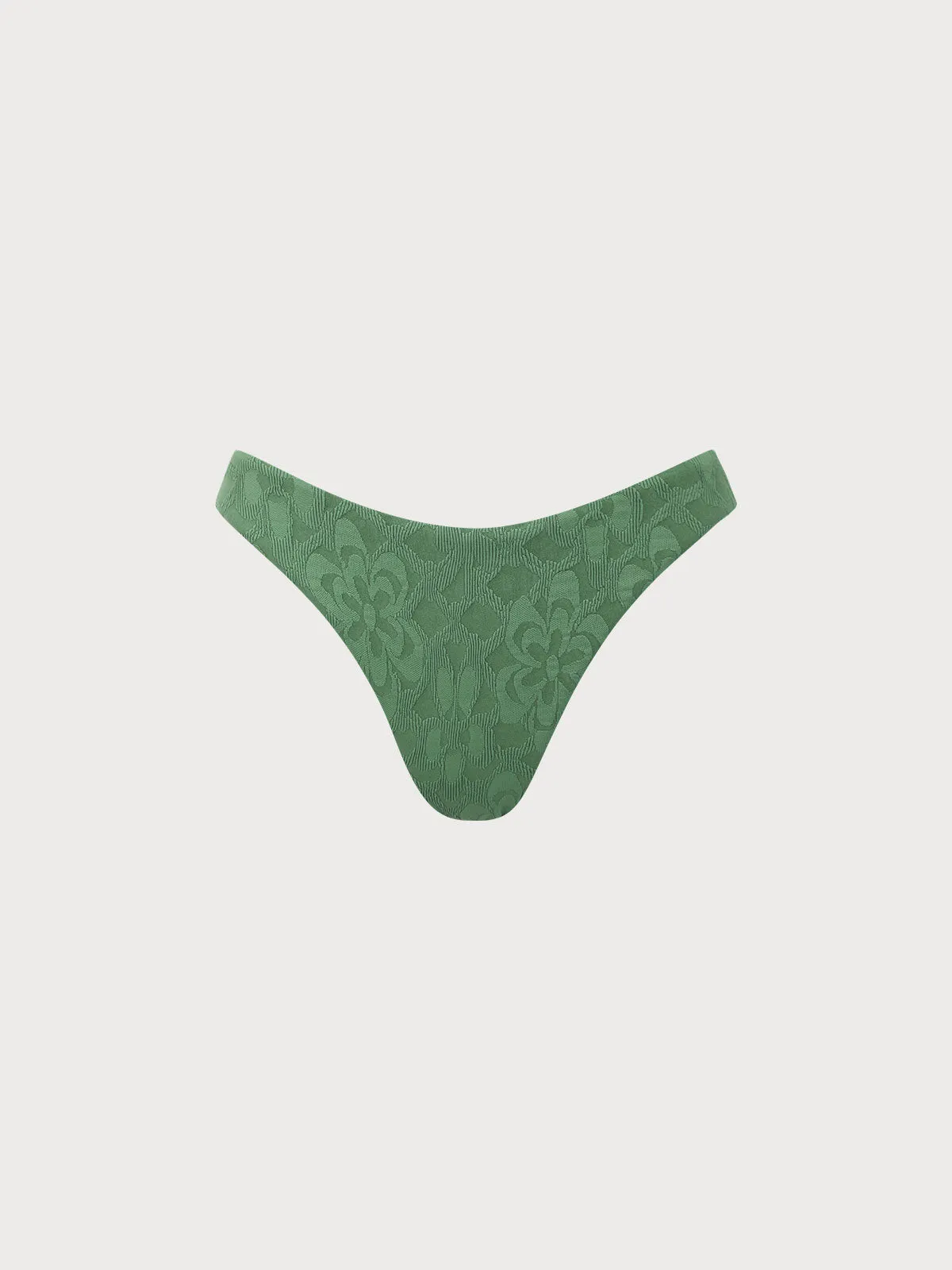 Dark Green Floral Bikini bottom sold by BERLOOK