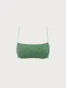 Dark Green Jacquard X Cross Bikini Top sold by BERLOOK