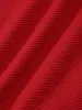 Red Ribbed Seam Full Coverage Bikini Bottom sold by BERLOOK