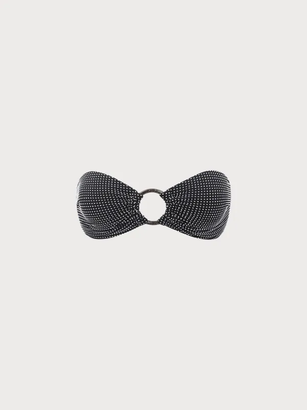 Polka Dot O-Ring Strapless Bikini Top sold by BERLOOK