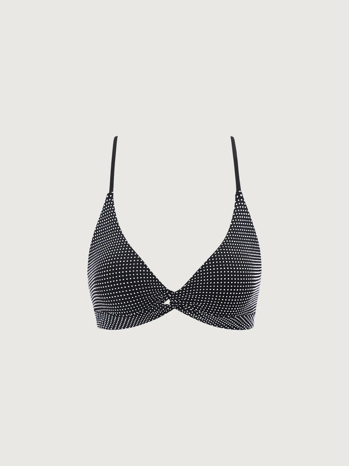 Black Polka Dot X Cross Bikini Top sold by BERLOOK