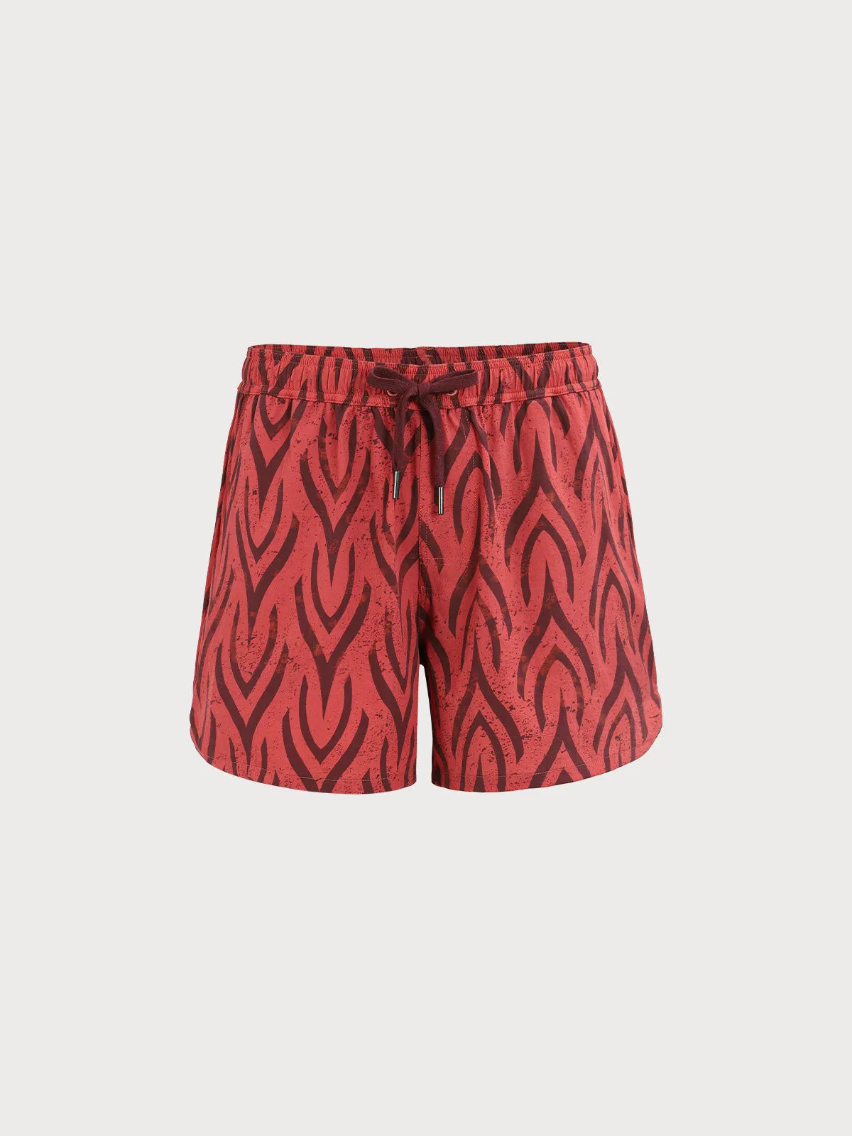 The Wine Red Beach Men's 5" Swimming Trunks sold by BERLOOK