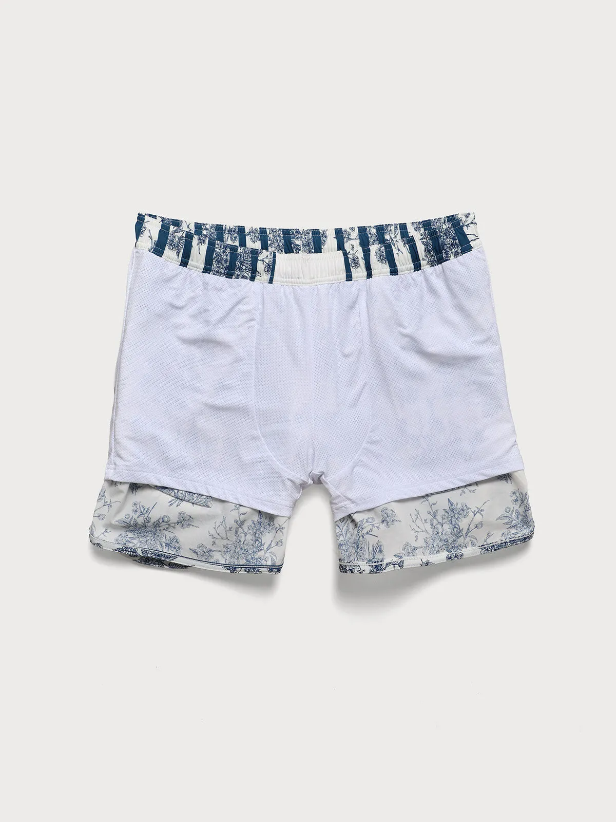 The Blue Floral Beach Men's 5" Swimming Trunks sold by BERLOOK product image thumbnail 3