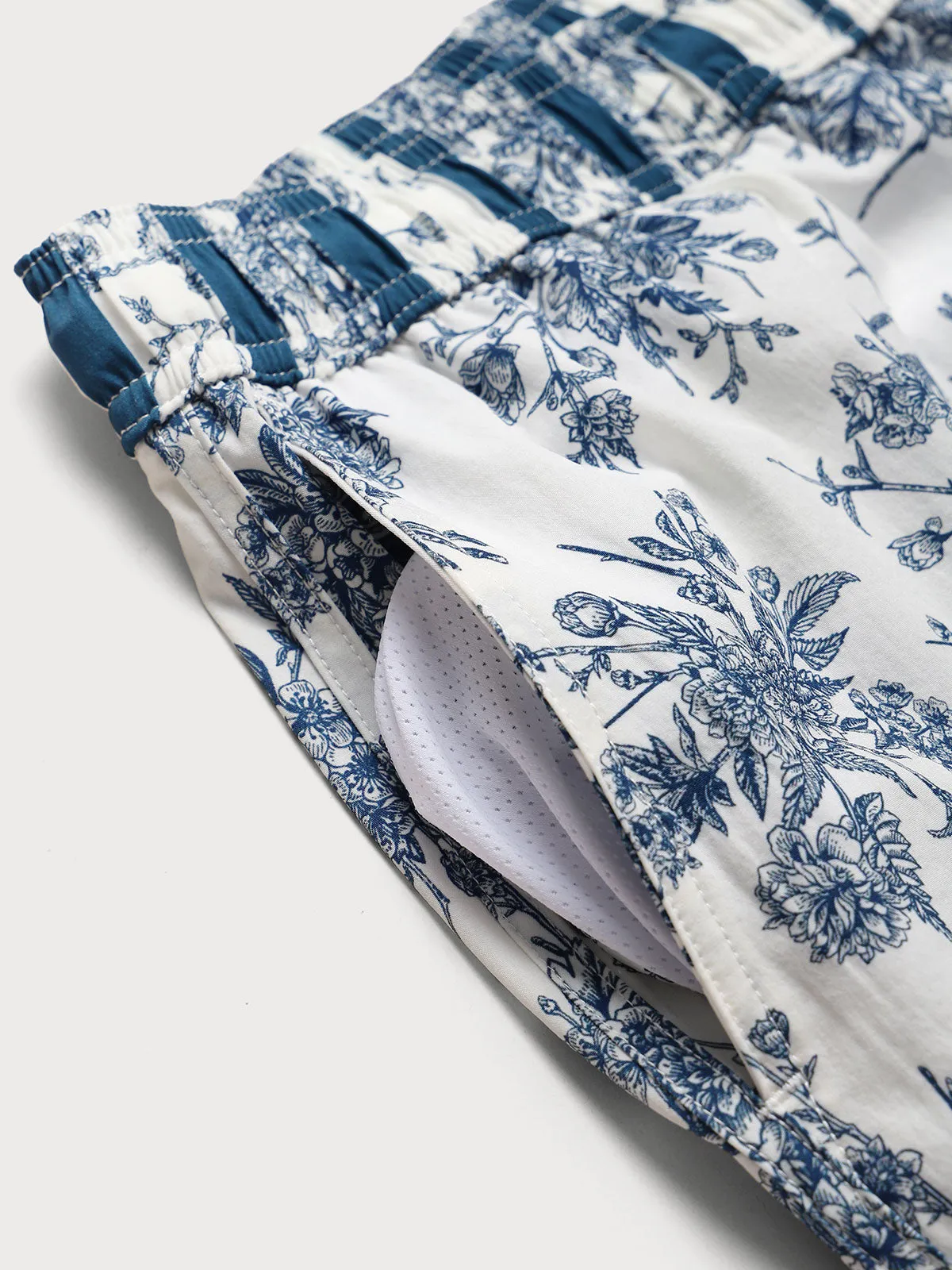 The Blue Floral Beach Men's 5" Swimming Trunks sold by BERLOOK product image thumbnail 5