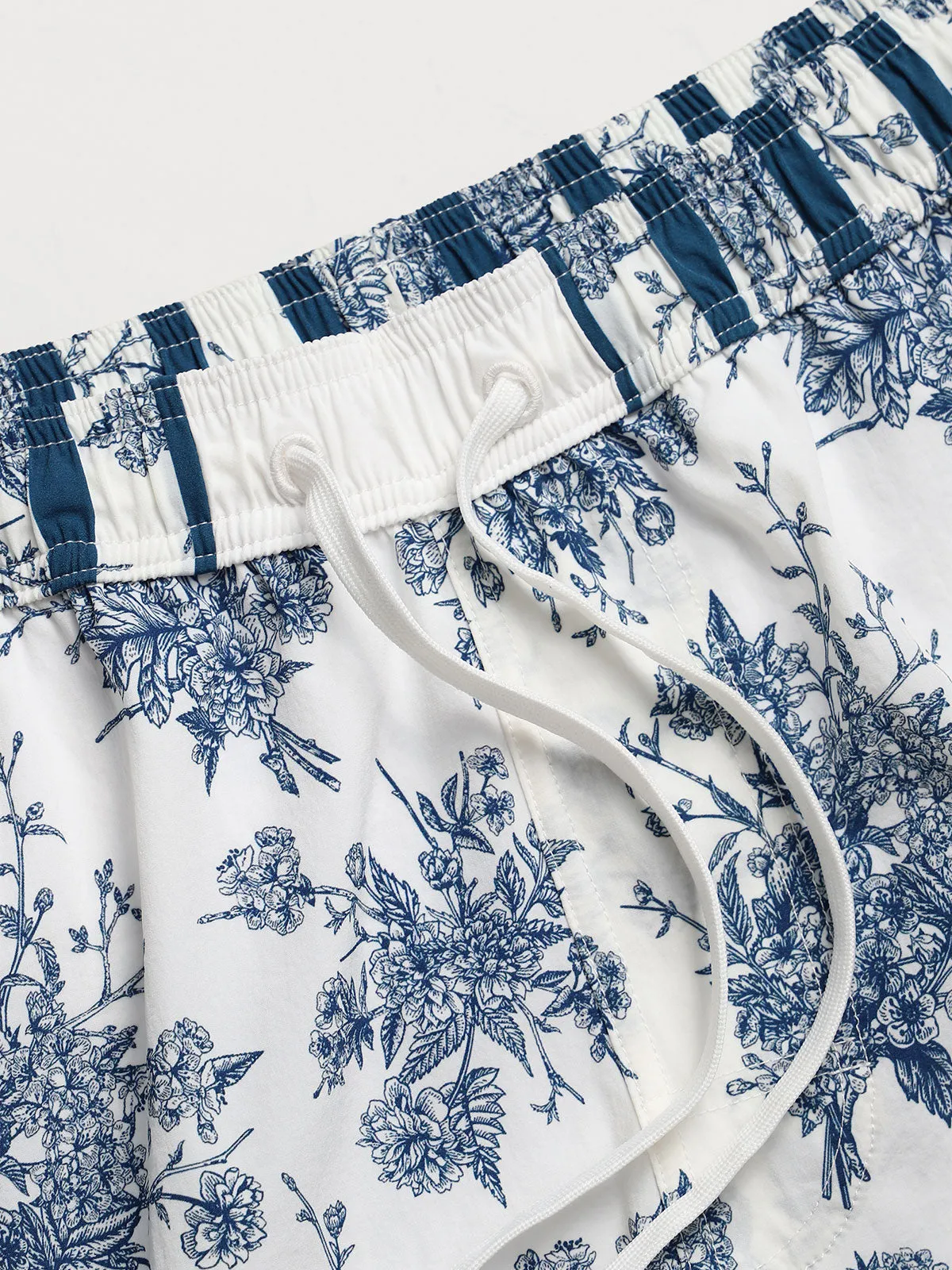 The Blue Floral Beach Men's 5" Swimming Trunks sold by BERLOOK product image thumbnail 4