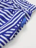 The Navy Geometric Beach Men's 5" Swimming Trunks sold by BERLOOK