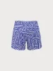 The Navy Geometric Beach Men's 5" Swimming Trunks sold by BERLOOK