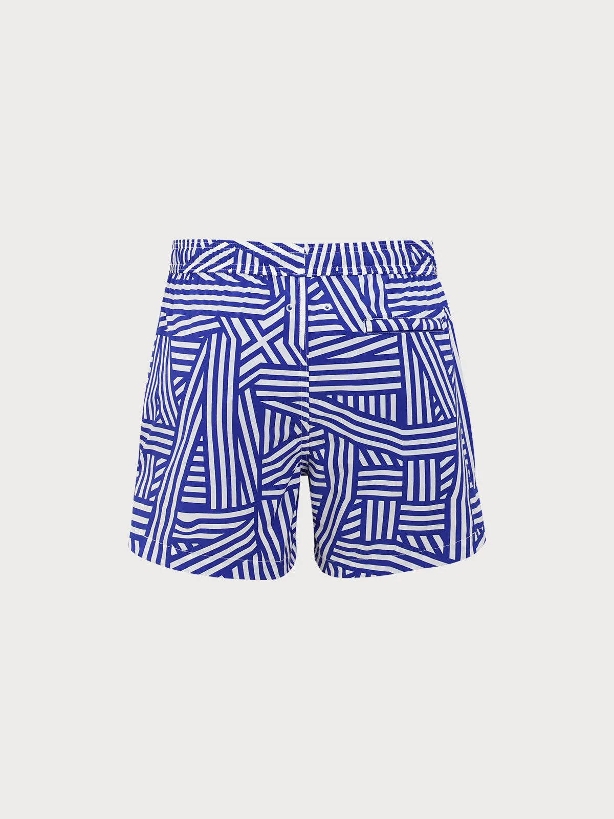 The Navy Geometric Beach Men's 5" Swimming Trunks sold by BERLOOK product image thumbnail 2