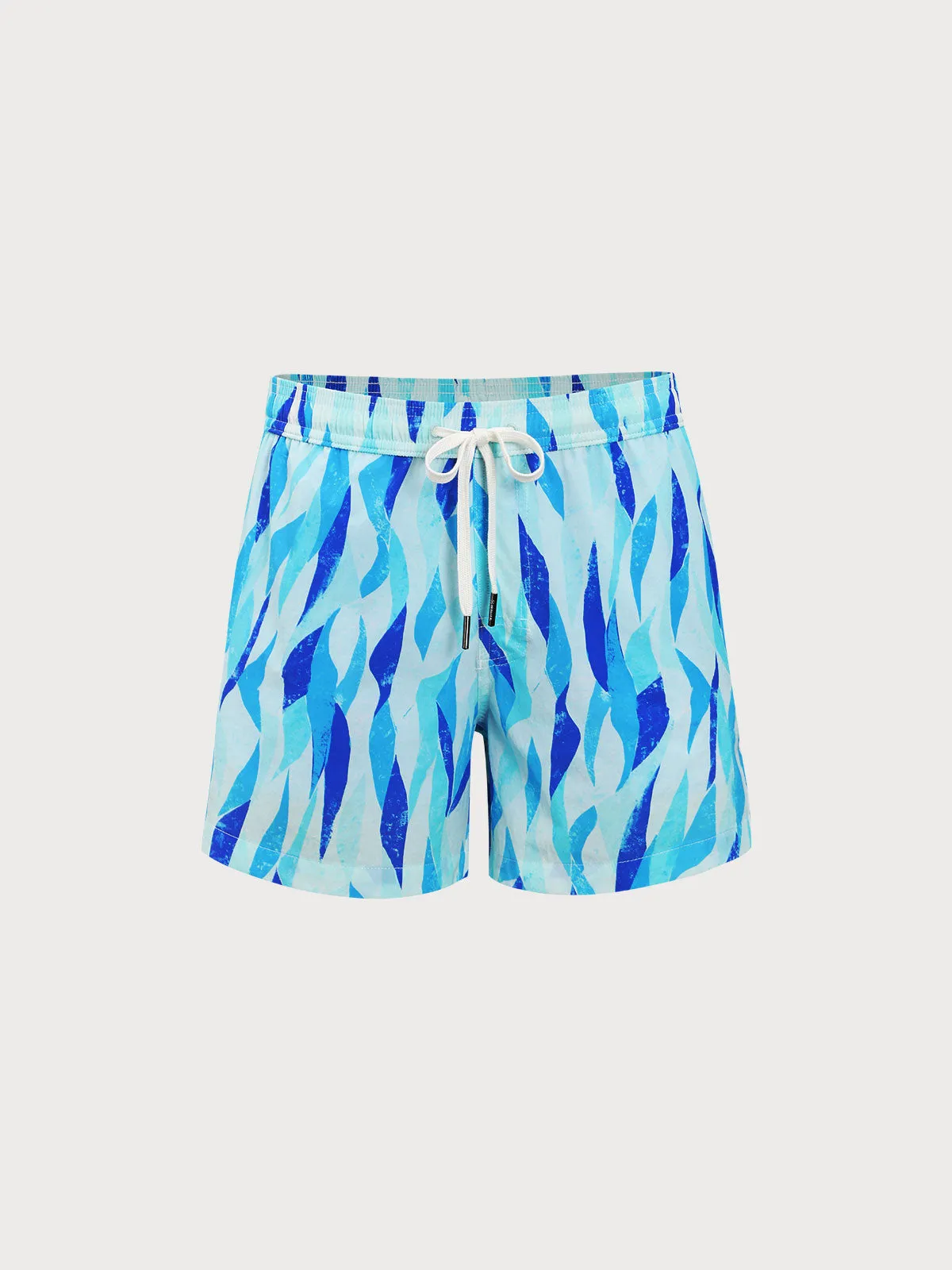 The Blue Geometric Men's 5" Swimming Trunks sold by BERLOOK