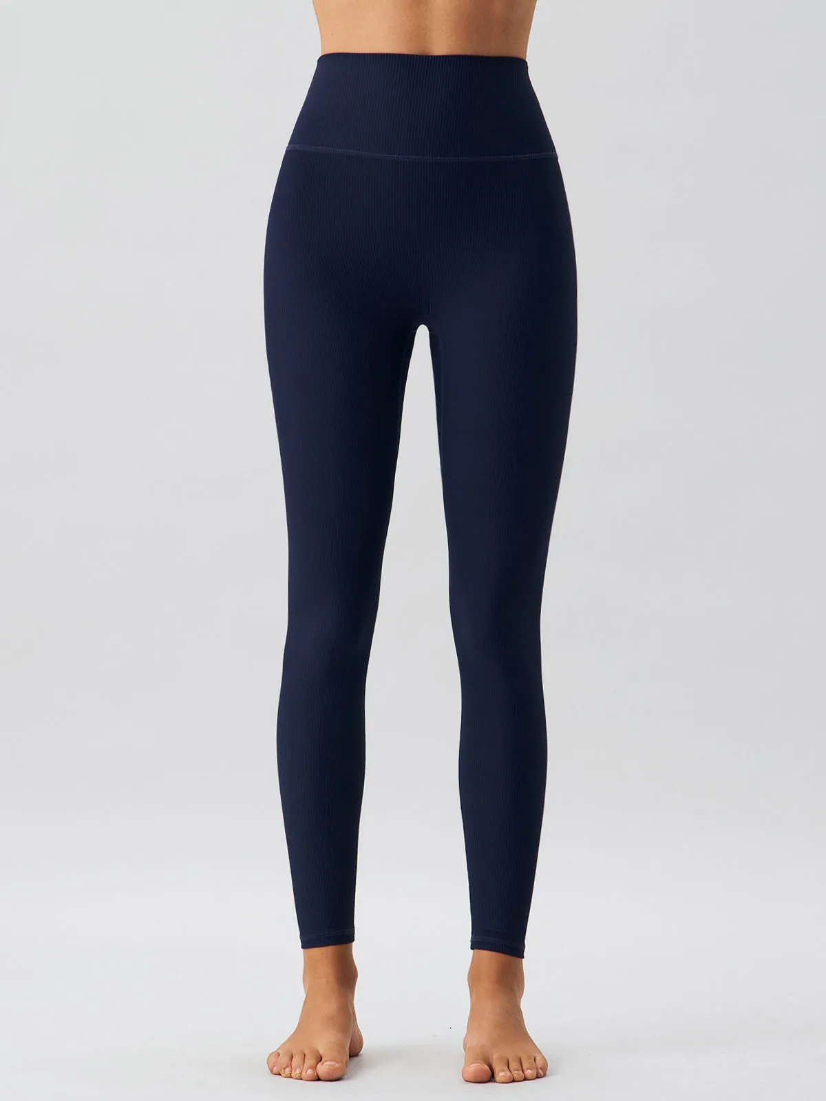 Navy High Waisted Leggings 26" sold by BERLOOK product image thumbnail 4