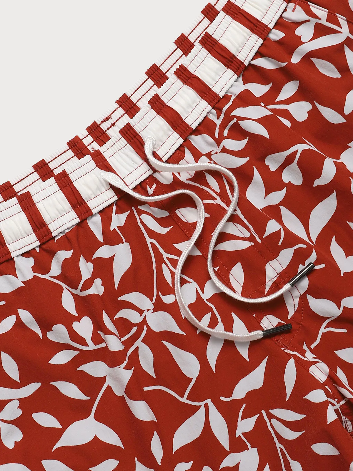 The Red Floral Beach Men's 5" Swimming Trunks sold by BERLOOK product image thumbnail 4