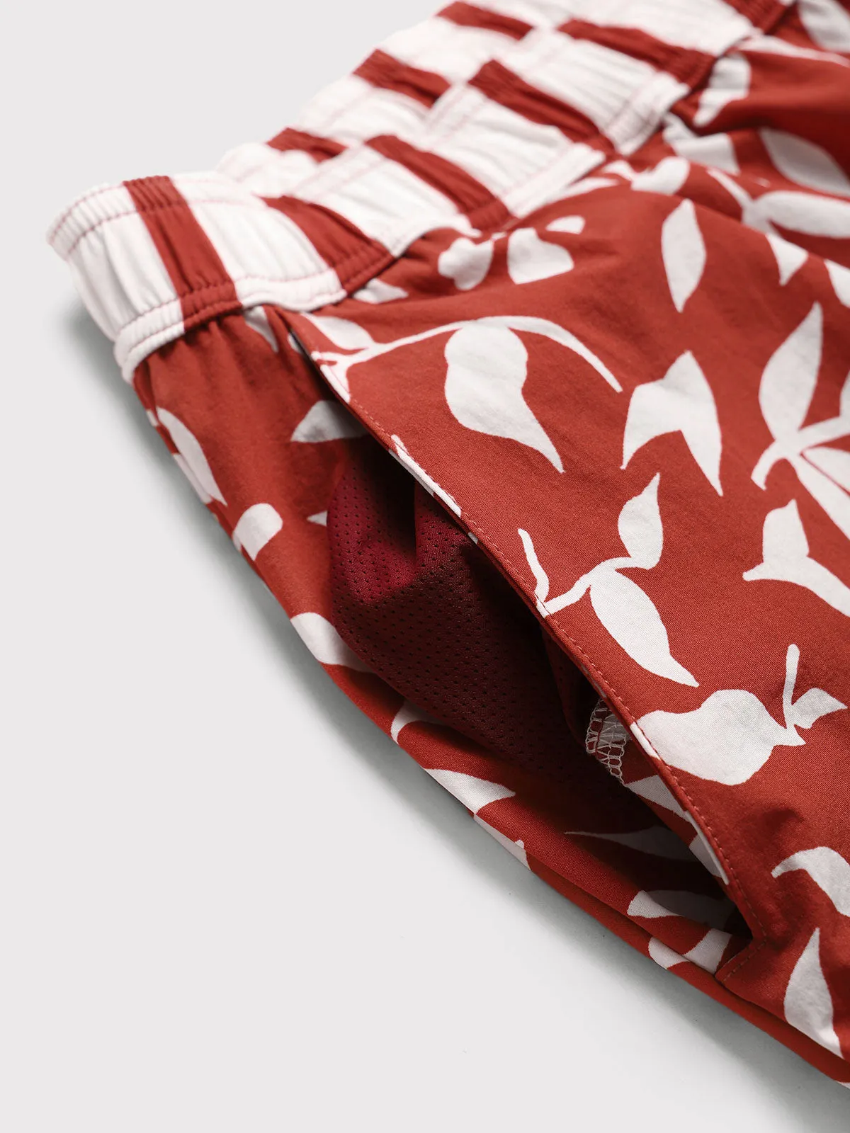 The Red Floral Beach Men's 5" Swimming Trunks sold by BERLOOK product image thumbnail 5