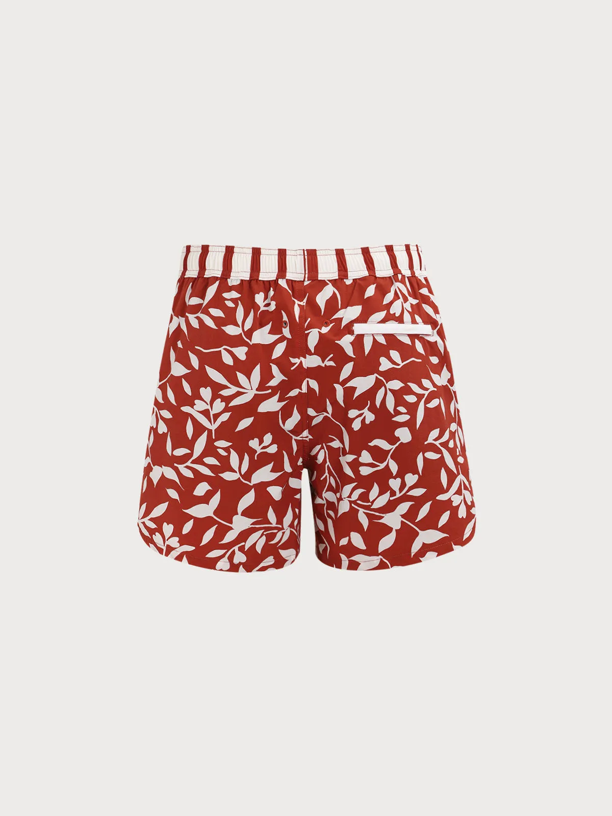 The Red Floral Beach Men's 5" Swimming Trunks sold by BERLOOK product image thumbnail 2