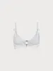 White Paisley O-Ring Bikini Top sold by BERLOOK
