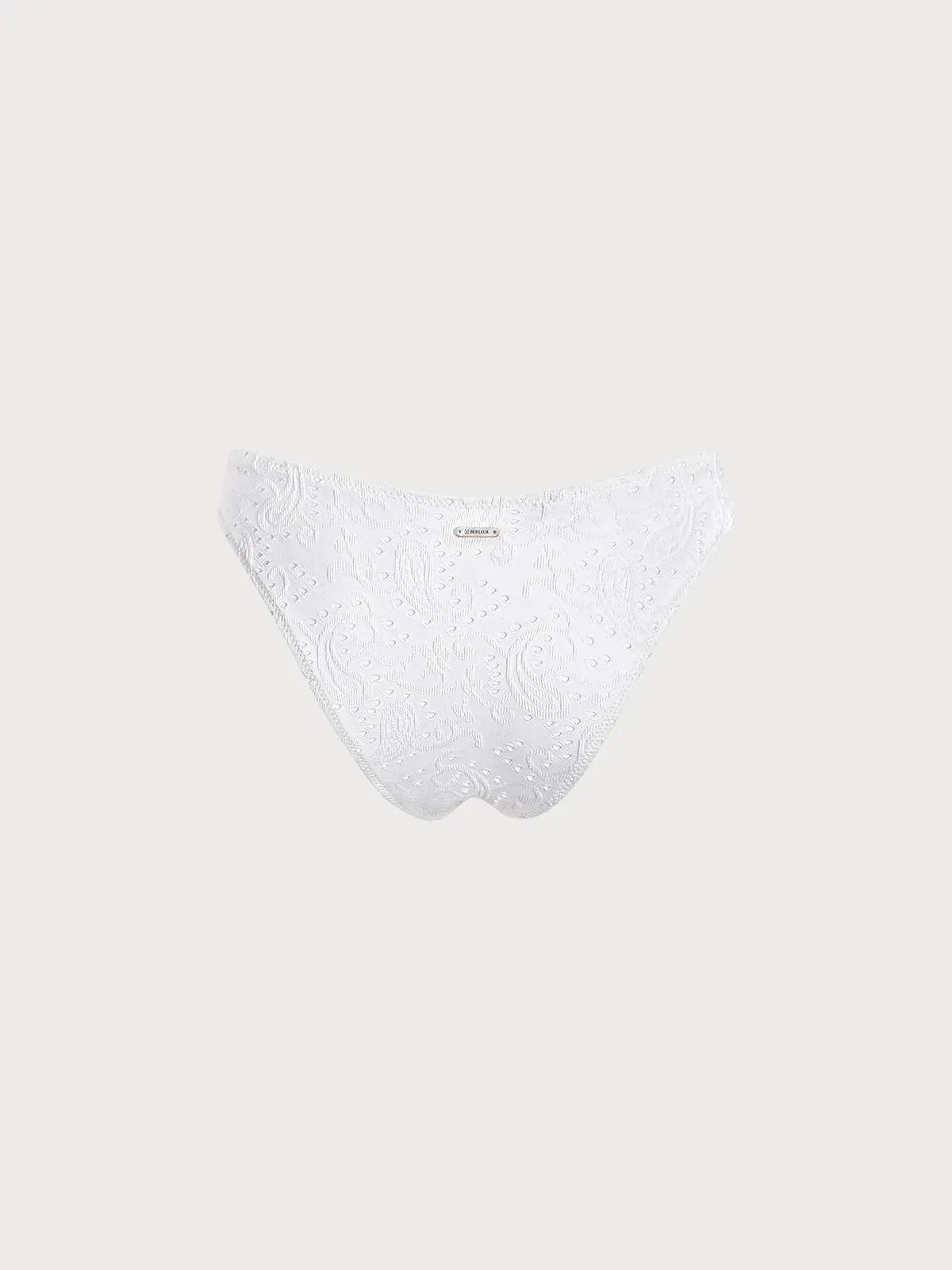 White Paisley O-Ring Bikini Bottom sold by BERLOOK product image thumbnail 2