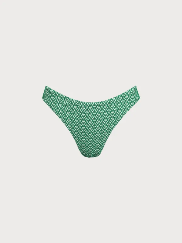 Green Geometric Full Coverage Bikini Bottom sold by BERLOOK