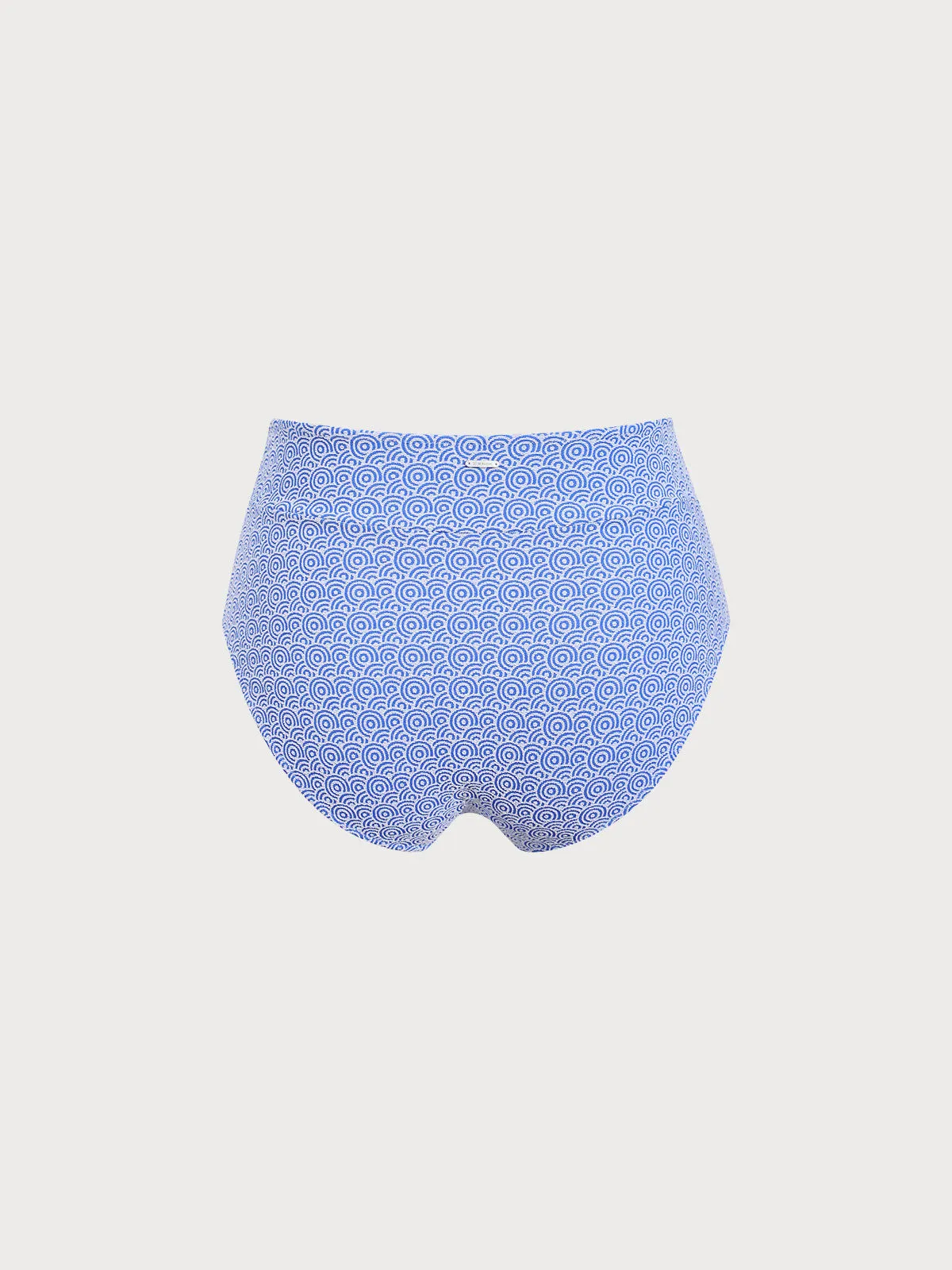 Blue Jacquard V Cut Plus Size Bikini Bottom sold by BERLOOK product image thumbnail 2