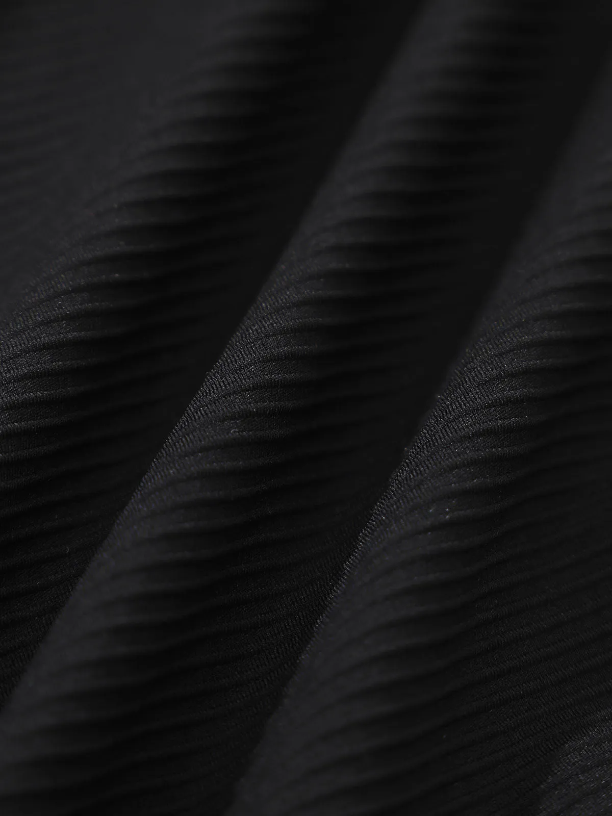 Black Ribbed Tie Front One-Piece Swimsuit sold by BERLOOK product image thumbnail 3