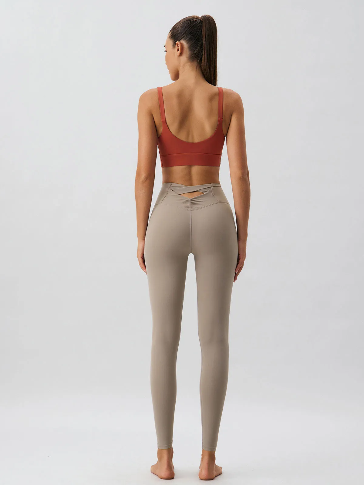 Brick Red Scoop Neck Sports Bra - Medium Support sold by BERLOOK product image thumbnail 5