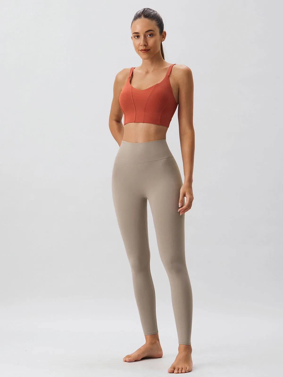 Brick Red Scoop Neck Sports Bra - Medium Support sold by BERLOOK product image thumbnail 4