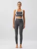 Dark Grey Contrast Square Neck Sports Bra - Medium Support sold by BERLOOK