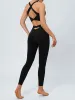 Black Twist X-Cross Sports Bra - Light Support sold by BERLOOK