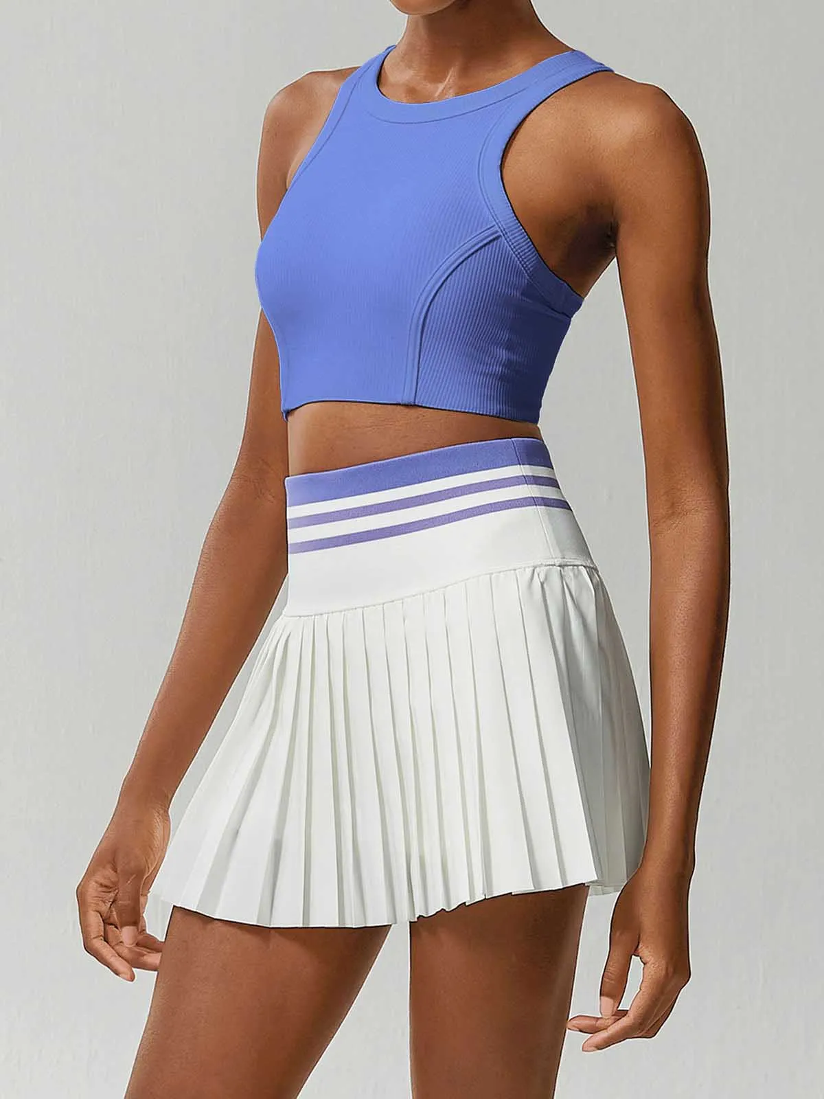 Purple Round Neck Tank Top - Light Support sold by BERLOOK product image thumbnail 2