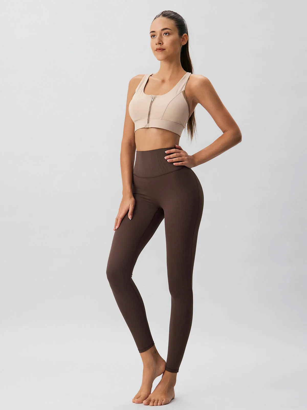 Dark Coffee High Waisted Leggings 24" sold by BERLOOK product image thumbnail 3